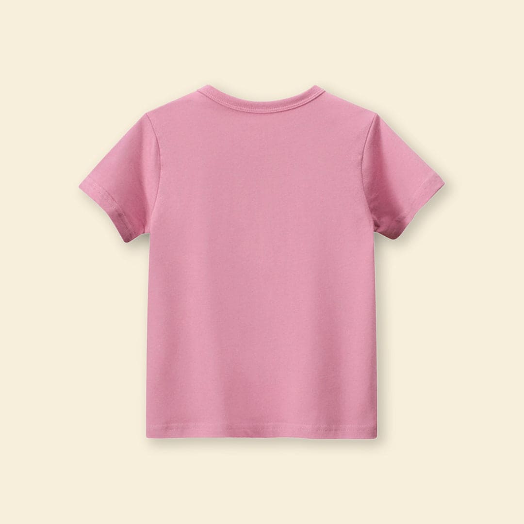 Girls Panda Print Short Sleeves T-shirt Tshirts   