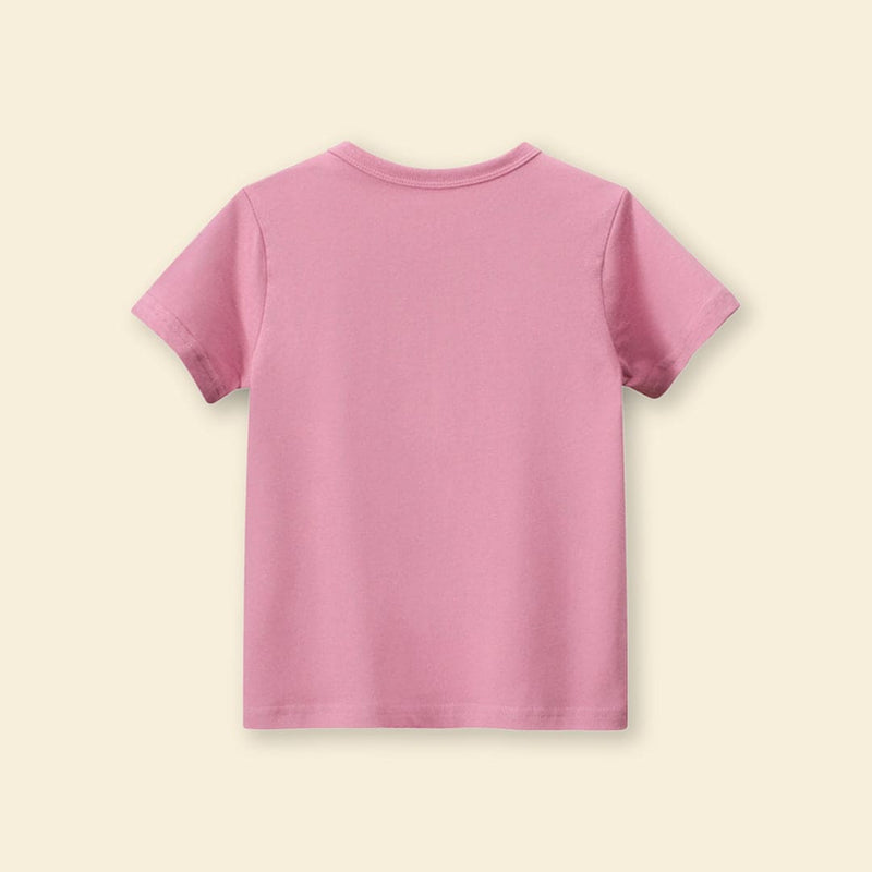 Girls Panda Print Short Sleeves T-shirt Tshirts   