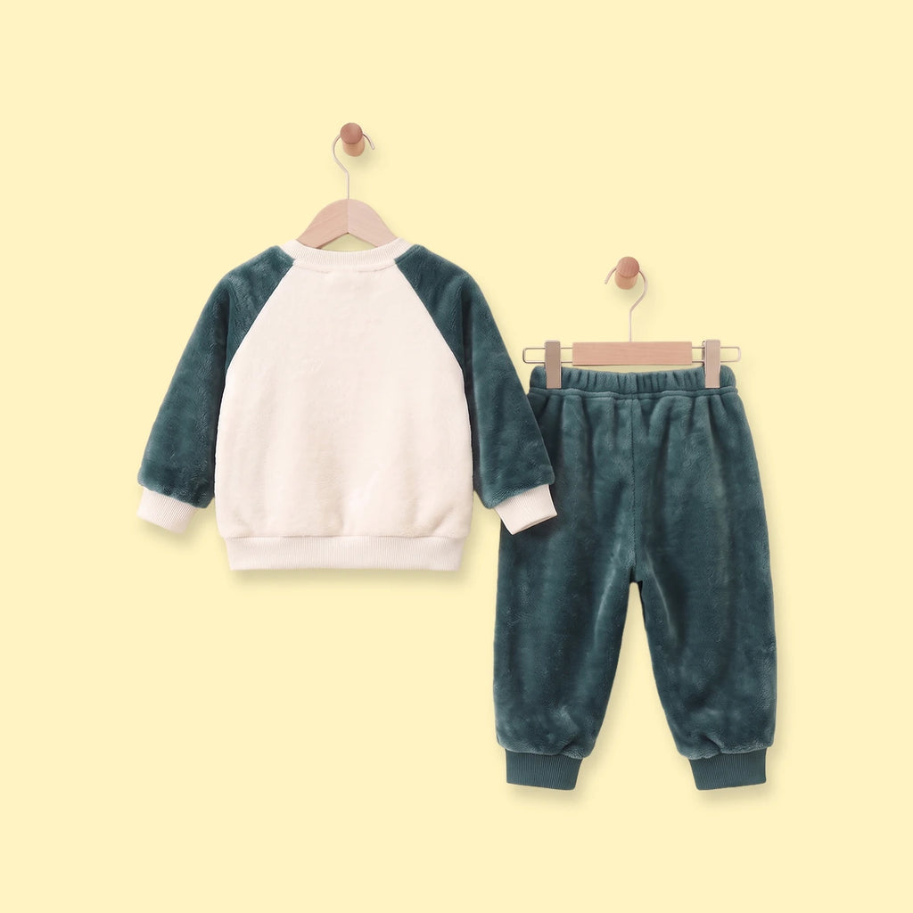 Boys Green Crocodile Applique Sweatshirt With Pants Sets 2 pc. Sets