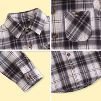 Boys Black Checked Long Sleeve Shirt Shirts