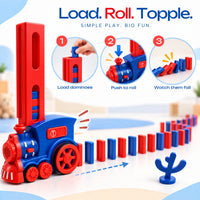 Automatic Domino Train Building Toy with 40 Tiles Trending Accessories