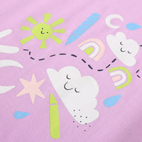 Girls Printed Short Sleeves Regular T-Shirt Tshirts   