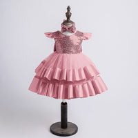 Girls Sequins Embellished Party Dress Party Dresses   