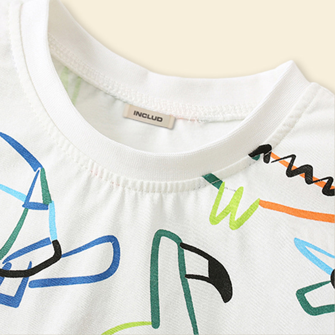 Boys Printed Short Sleeves Casual T-shirt Tshirts   