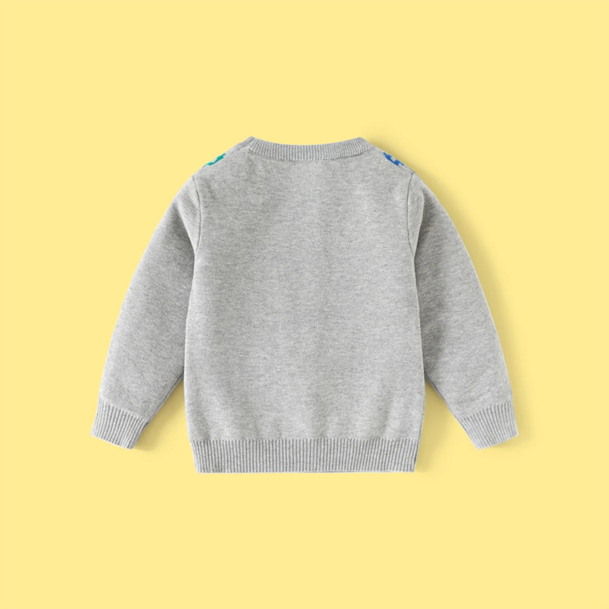 Boys Grey Bear Graphic Long Sleeve Sweater Sweaters & Cardigans