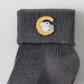 Pack of 6 Boys Multicolour Embroidery Applique Ankle Length Socks Socks