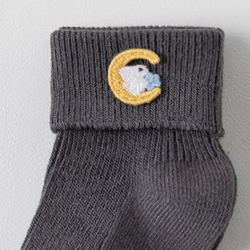 Pack of 6 Boys Multicolour Embroidery Applique Ankle Length Socks Socks