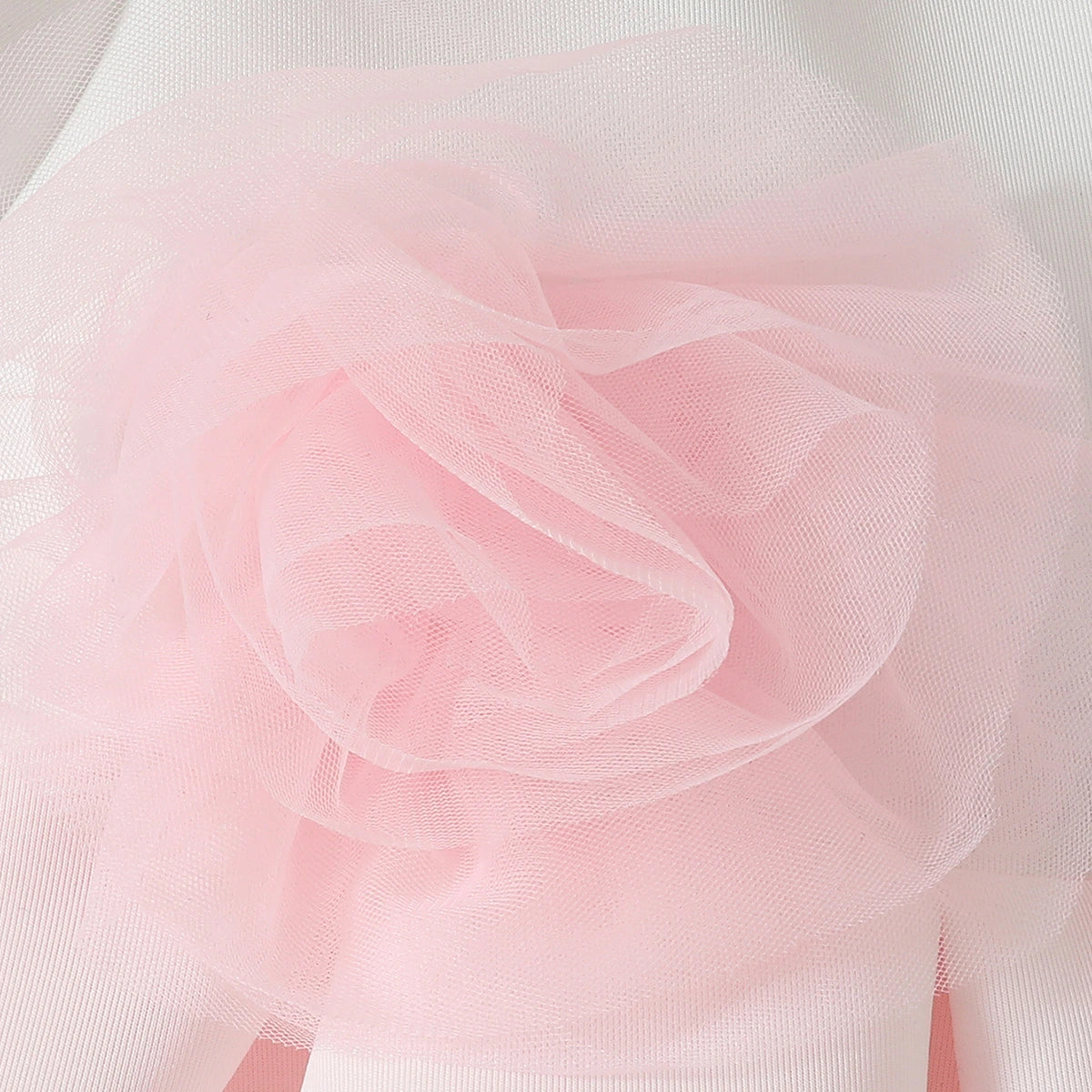 Girls White Flower Applique One Shoulder Fit & Flare Party Dress Party Dresses