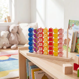 Fruit Ring Toss Game -42 Pieces Wooden Stacking & Ring Toss Toy Trending Accessories