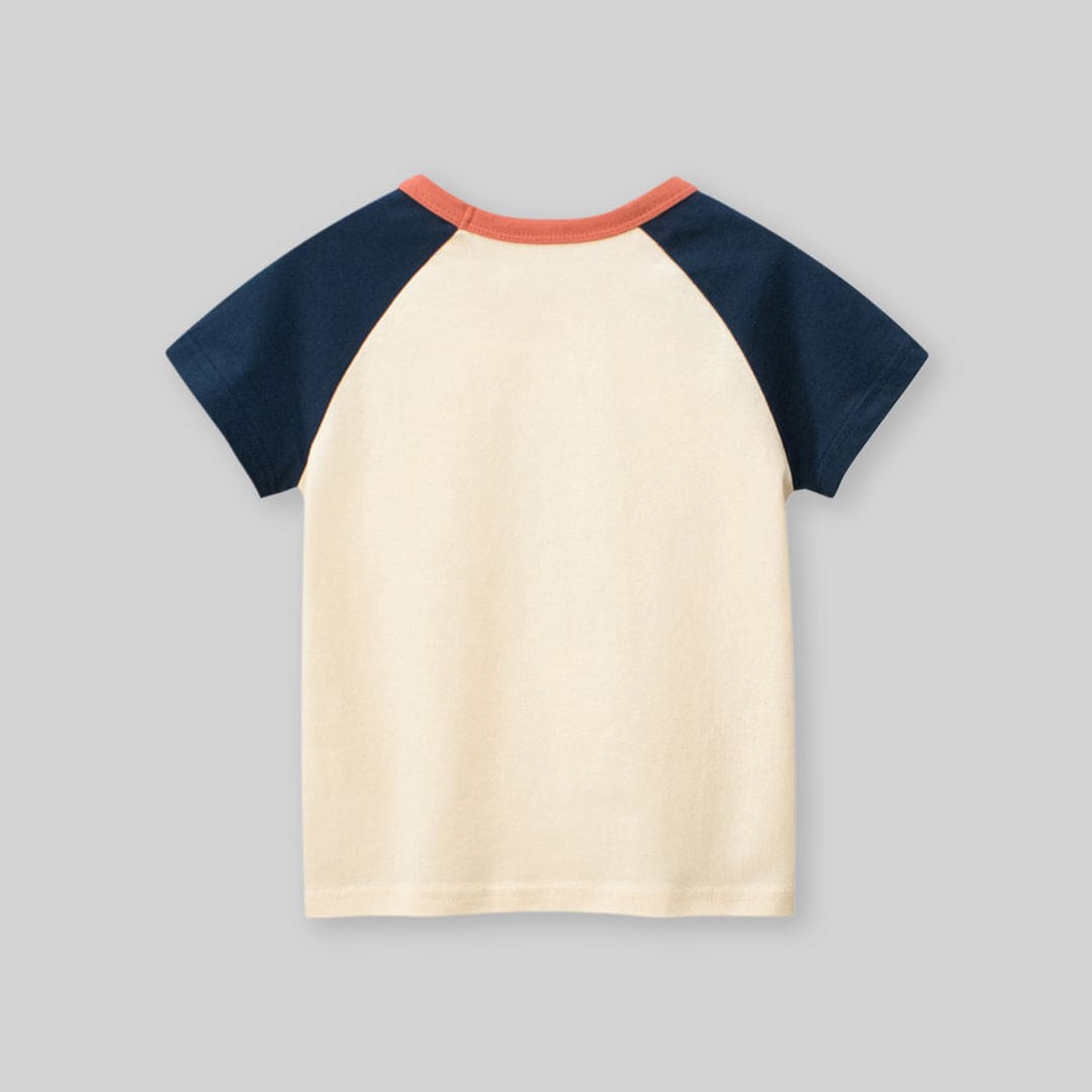 Girls Printed Raglan Sleeve Casual T-shirt Tshirts   
