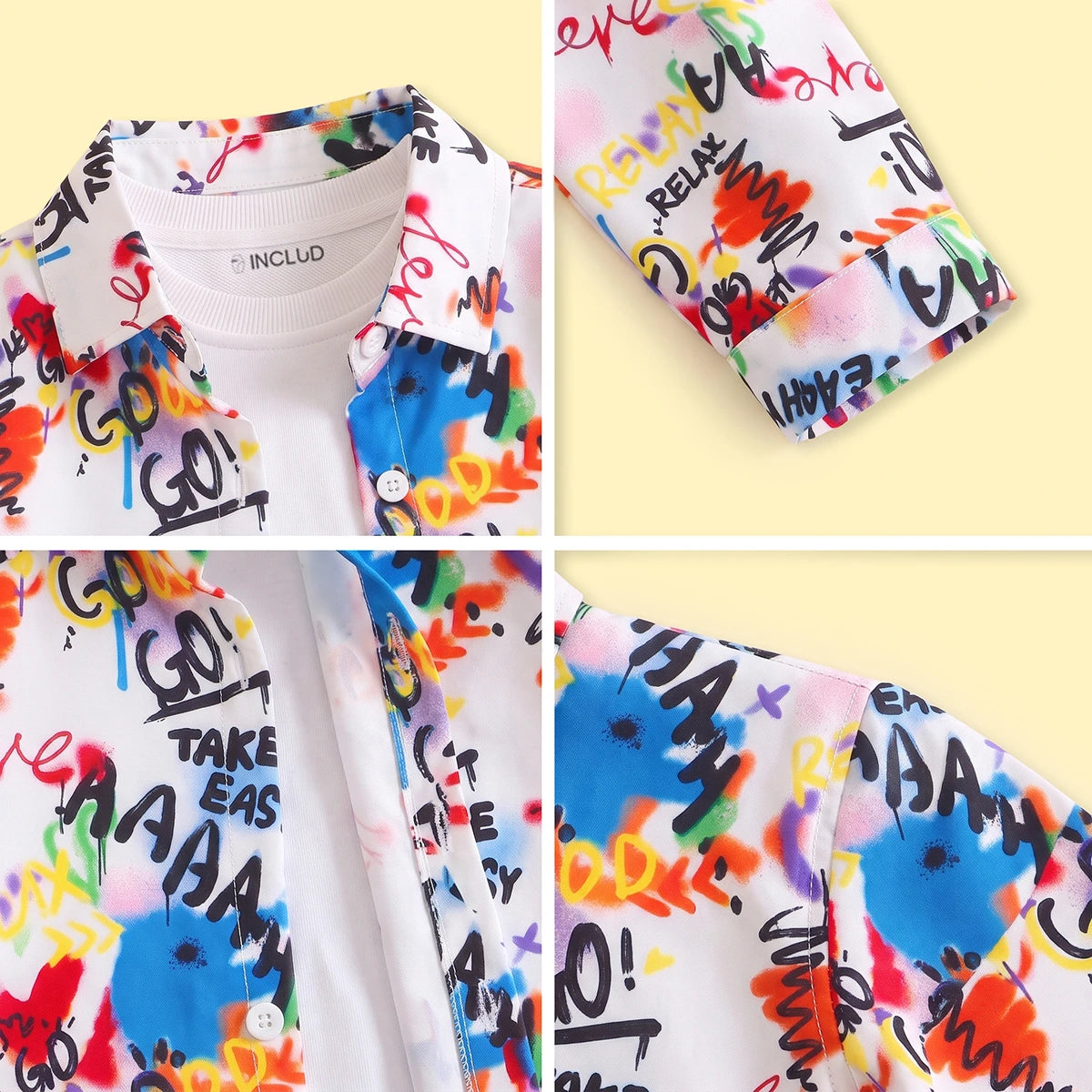 Girls Multicolor Typography Print Long Sleeve Shirt Shirts