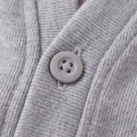 Boys Grey Bear Applique Raglan Sleeve Cardigan Sweaters & Cardigans