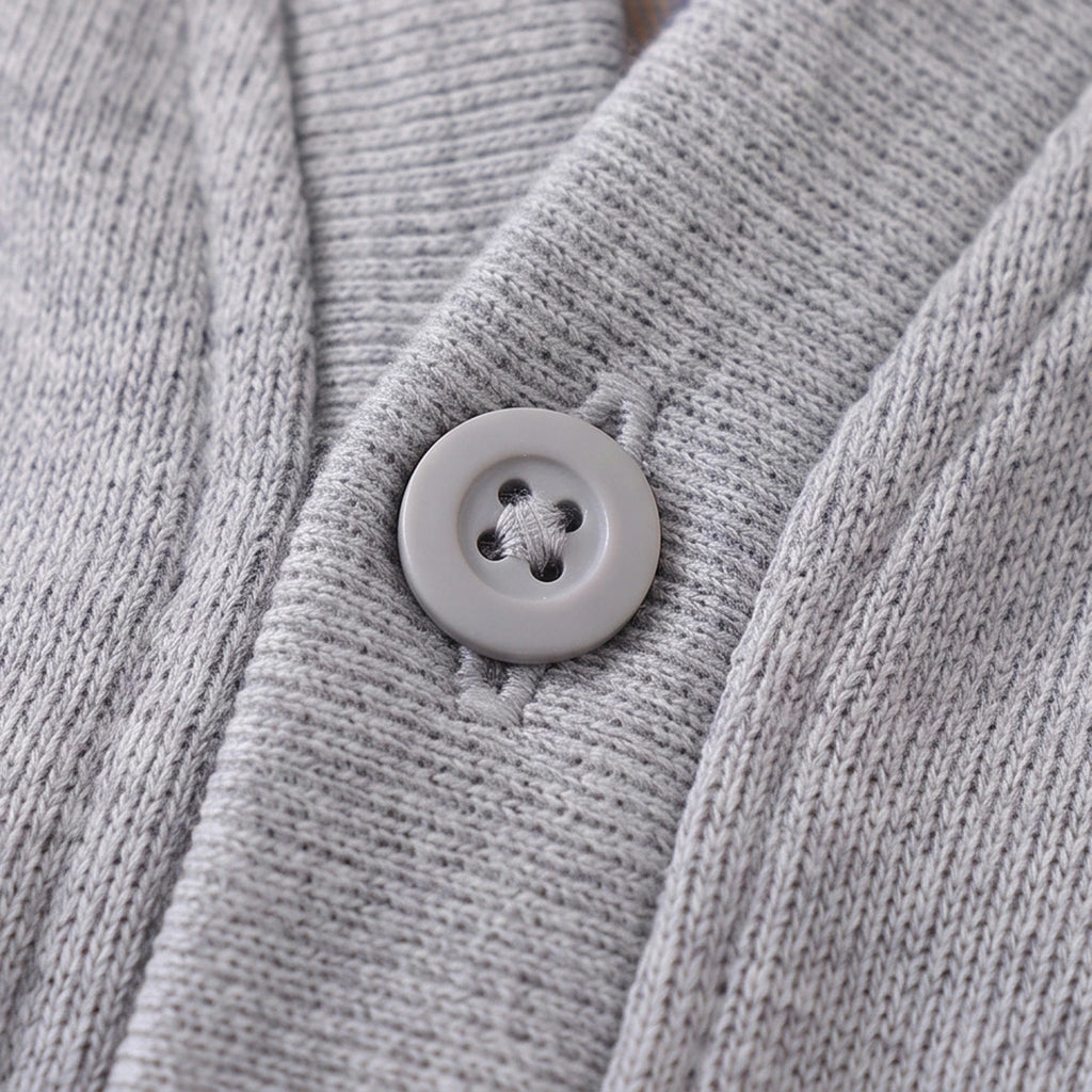 Boys Grey Bear Applique Raglan Sleeve Cardigan Sweaters & Cardigans