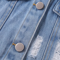 Girls Light Blue Long Sleeve Denim Jacket Coats & Jackets
