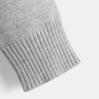 Girls Grey Solid Cardigan With Patch Pockets Sweaters & Cardigans