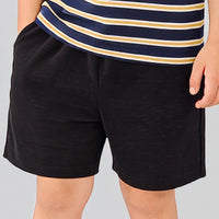 Boys Navy Striped Short Sleeve T-Shirt With Shorts Sets 2 pc. Sets