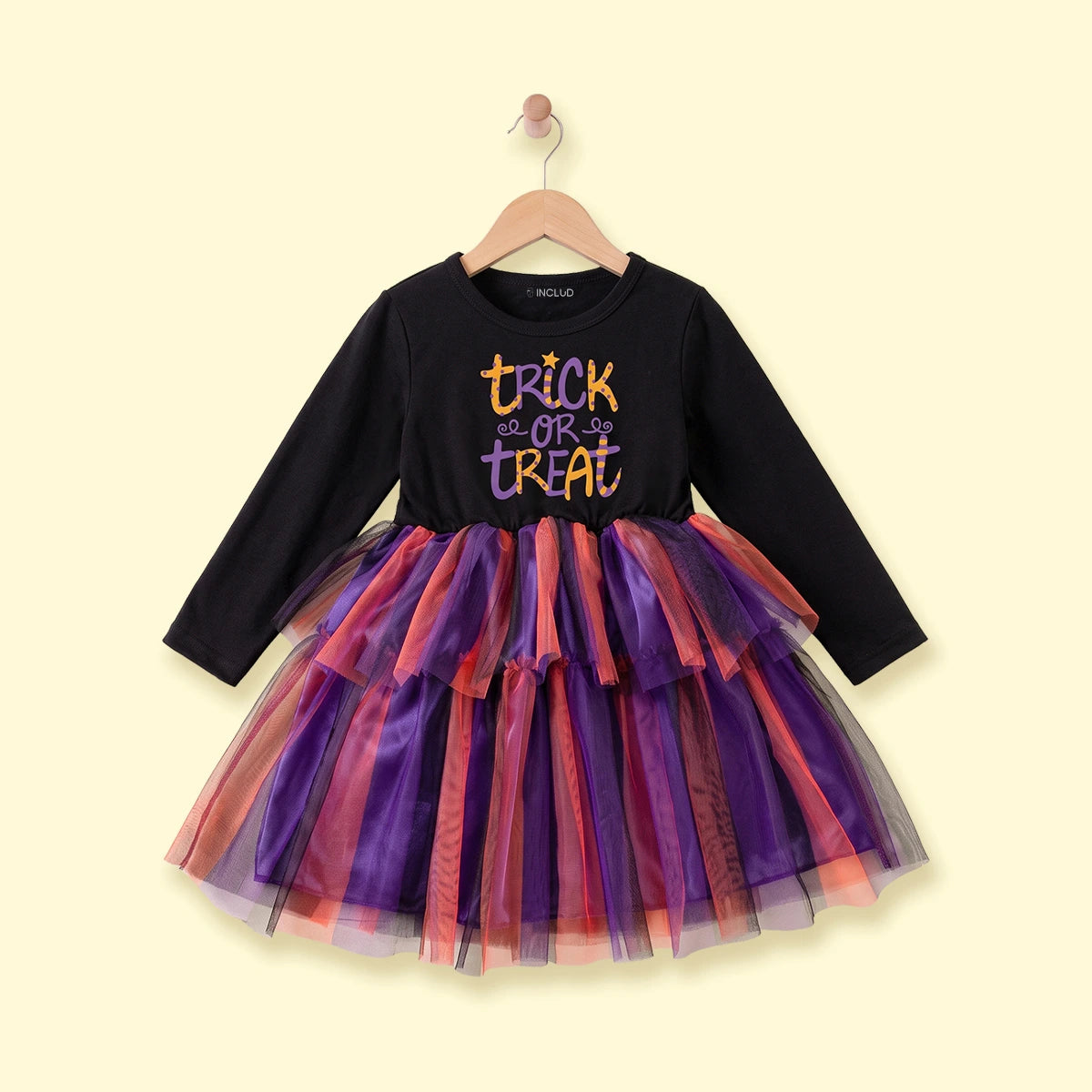 Girls Black Typography Print Fit & Flare Dress Casual Dresses Black 1-2 Y