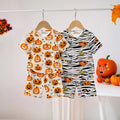Boys Multicolor Halloween Pumpkin Printed T-Shirt With Shorts Sets Pack Of 2 Sets Multicolor 3-4 Y