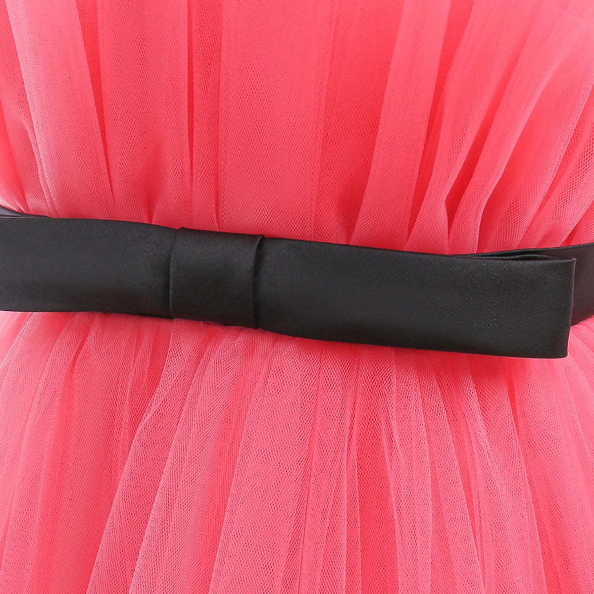 Girls Peach Sleeveless Tutu Partywear Dress With Back Bow Party Dresses
