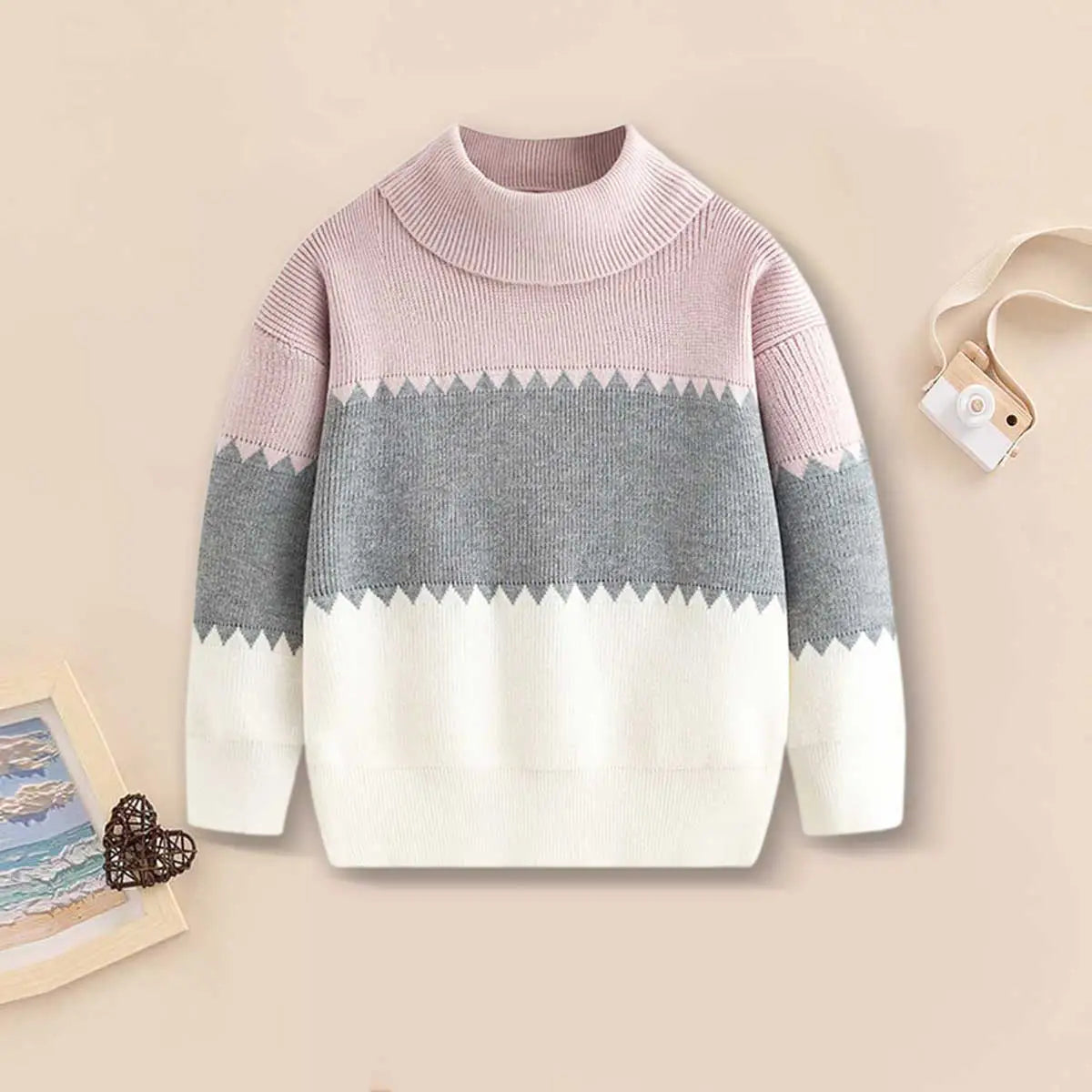 Boys Multicolor Self-Design Sweater Sweaters & Cardigans Multicolor 3-4 Y