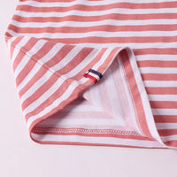 Boys Pink Striped Short Sleeve Polo T-Shirt With Shorts Sets 2 pc. Sets
