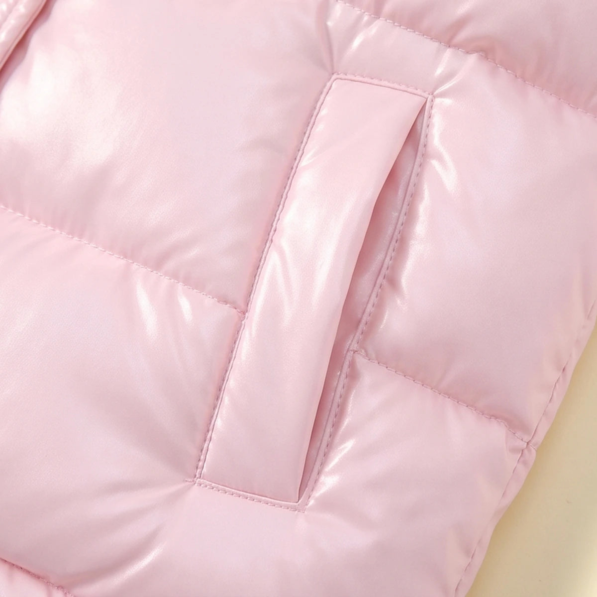 Girls Off White Sleeveless Hooded Puffer Jacket Coats & Jackets
