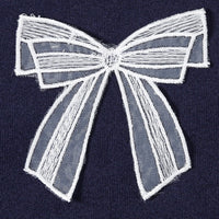 Girls Navy Blue Bow Applique Sweatshirt With Pants Sets 2 pc. Sets