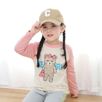 Girls Printed Raglan Sleeves T-Shirt Tshirts   