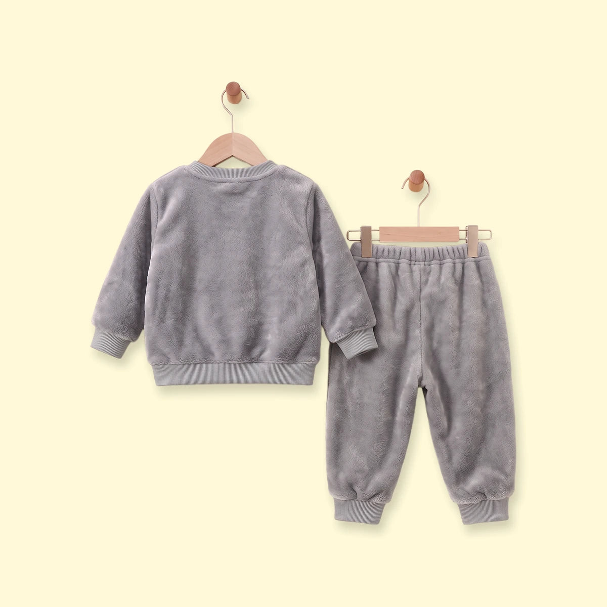 Boys Grey Teddy Applique Sweatshirt With Pants Sets 2 pc. Sets