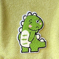 Girls Green Fleece Dinosaur Applique Top With Pants Sets Sets