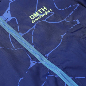 Boys Navy Blue Abstract Printed Hooded Zipper Jacket Coats & Jackets