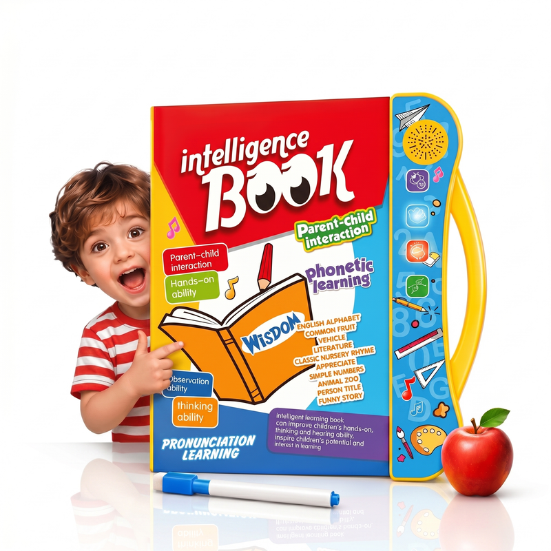 Interactive Talking Sound Book for Kids with Marker- Learn Alphabets, Numbers, Shapes & Phonics -Educational Musical Learning Toy for Toddlers -2 to 7 Years Trending Accessories