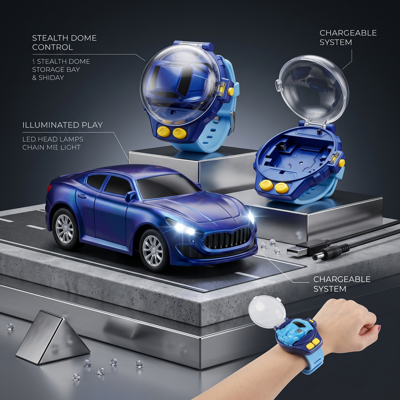 Mini RC Car Watch Toy for Kids | Rechargeable Remote Control Car with Wrist Watch Controller | INCLUD