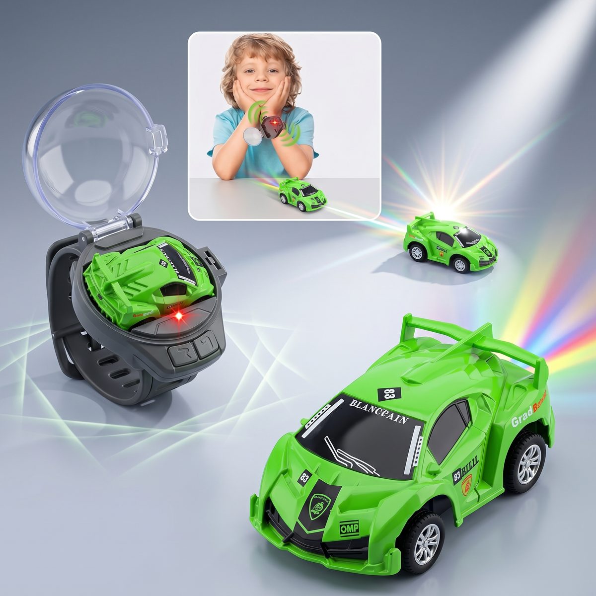 Mini RC Car Watch Toy for Kids | Rechargeable Remote Control Car with Wrist Watch Controller | INCLUD