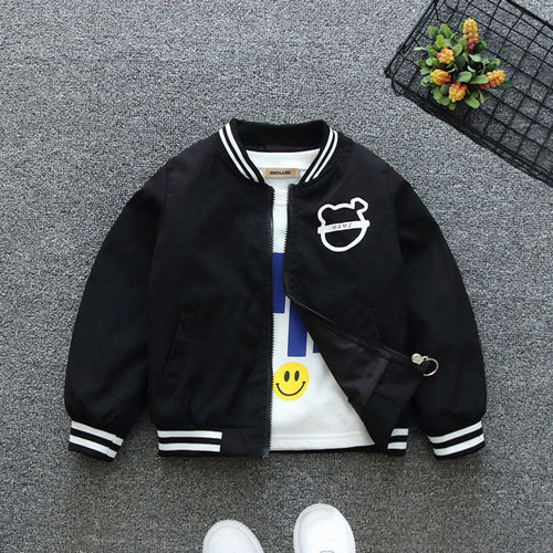 Boys Solid Bomber Jacket Coats & Jackets Black 1-2 Y 