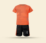Boys Orange Sportswear Two Piece Sets