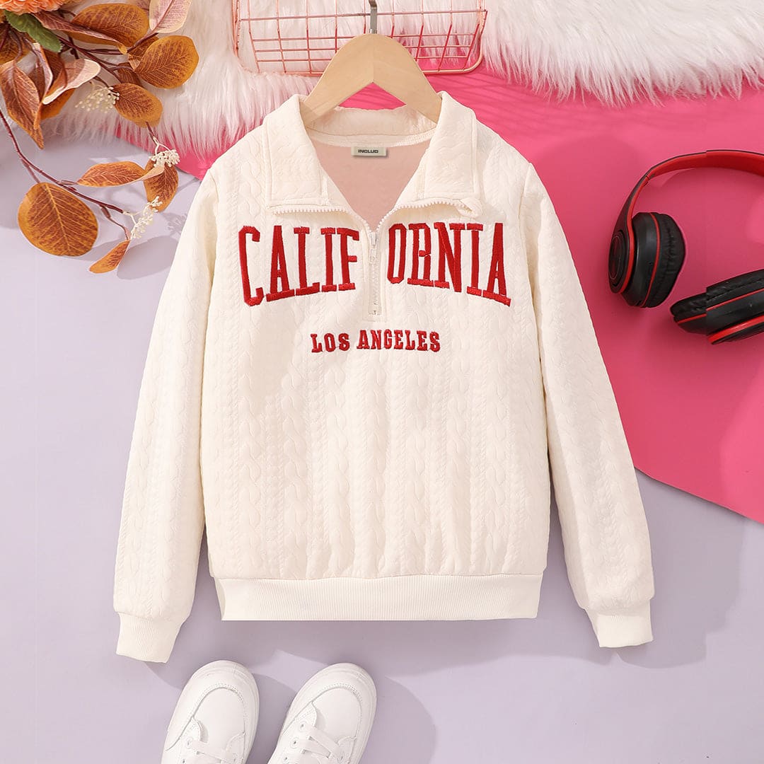 Boys White Full Sleeves Winterwear Sweatshirt Sweatshirts & Hoodies
