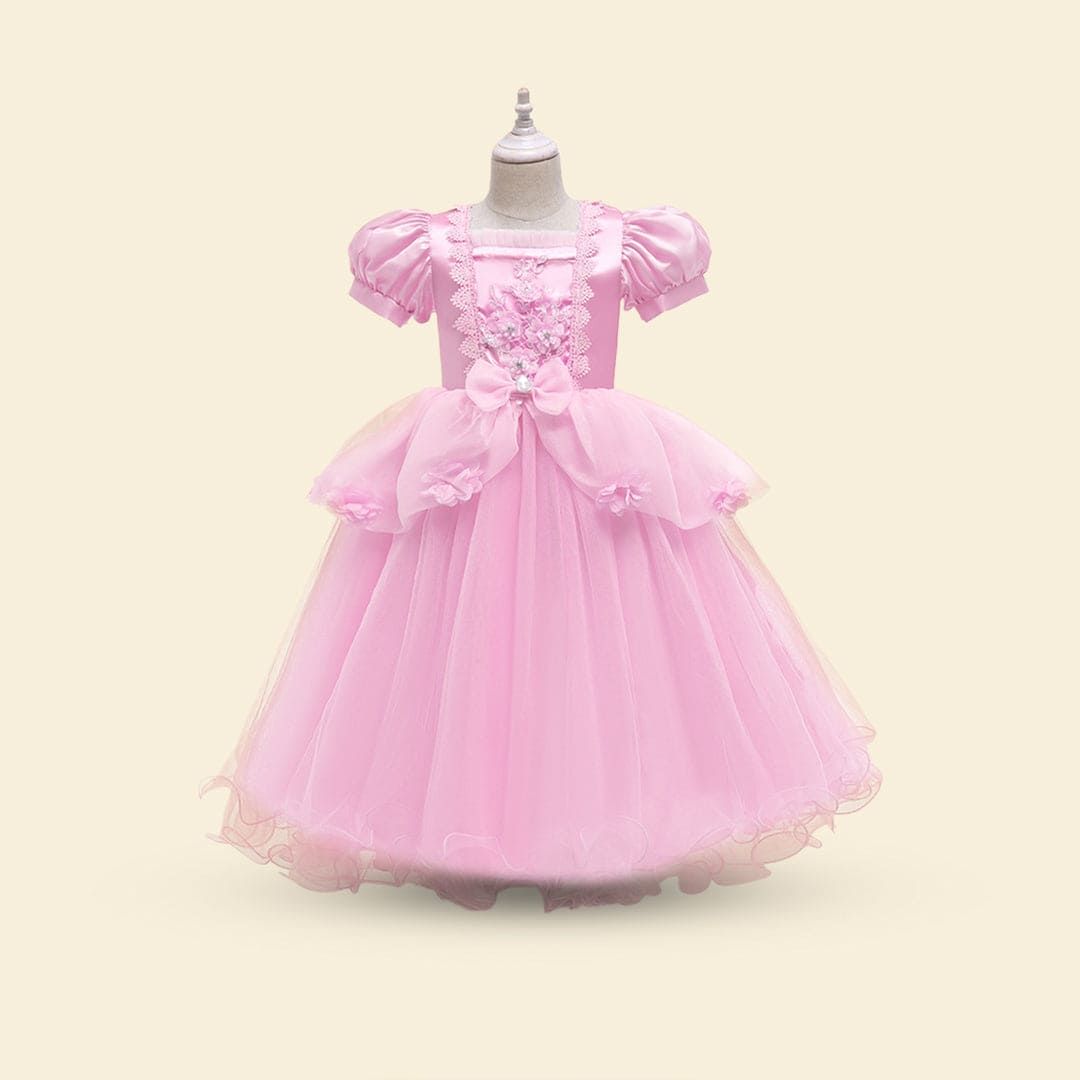 Girls Embellished Princess Gown Casual Dresses Pink 2-3 Y 