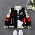 Boys Printed Varsity Jacket Coats & Jackets Orange 1-2 Y