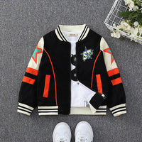 Boys Printed Varsity Jacket Coats & Jackets Orange 1-2 Y