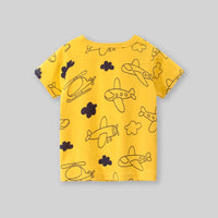 Boys Airplane Printed Short Sleeves T-Shirt Tshirts   