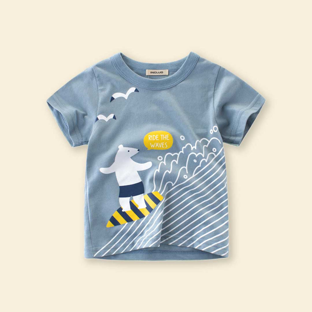 Boys Graphic Print Short Sleeves T-Shirt Tshirts   