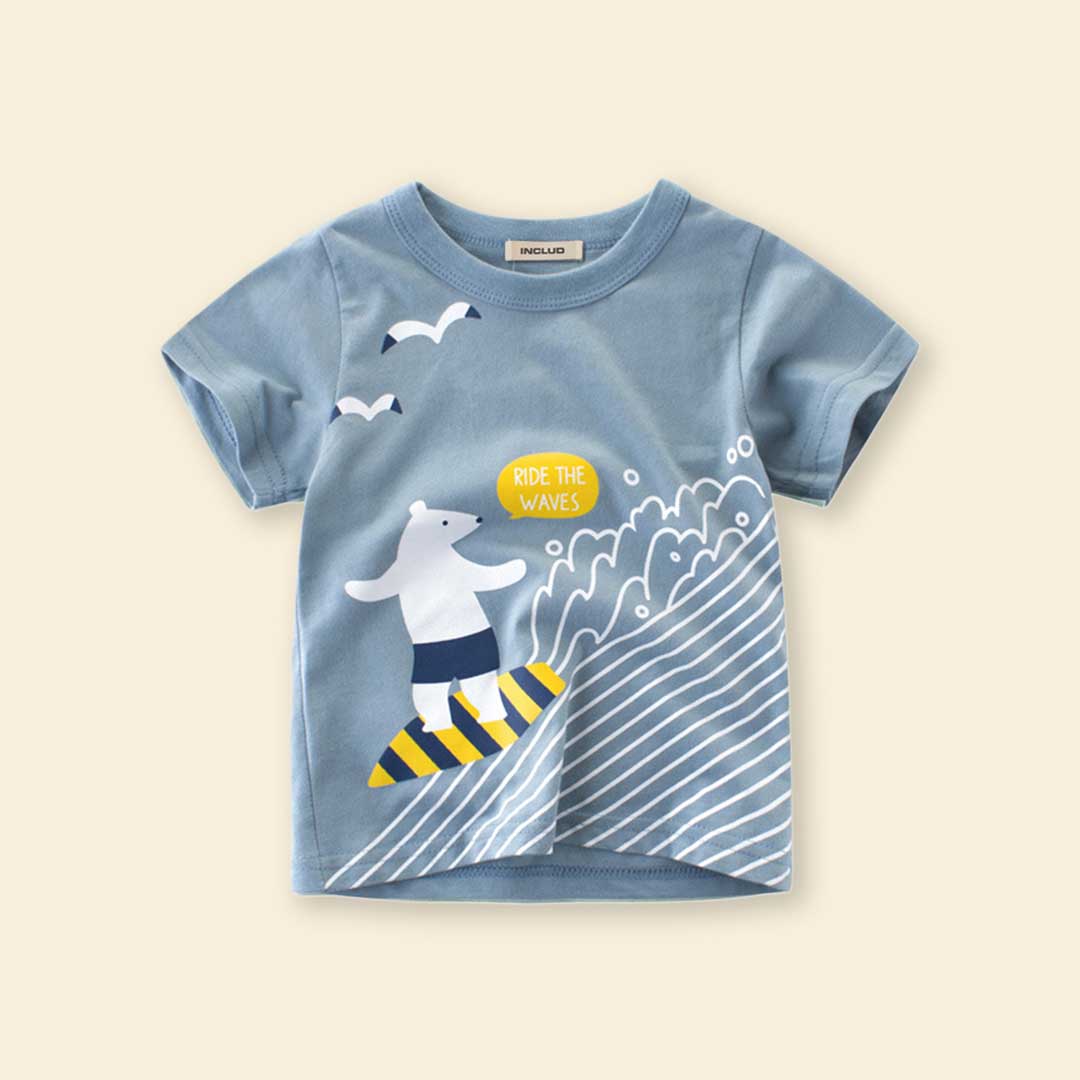 Boys Graphic Print Short Sleeves T-Shirt Tshirts   