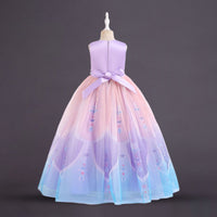 Girls Purple Embellished Tulle Party Gown Party Dresses   