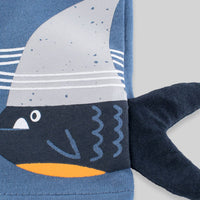 Boys Blue Shark Printed Short Sleeves T-Shirt Tshirts