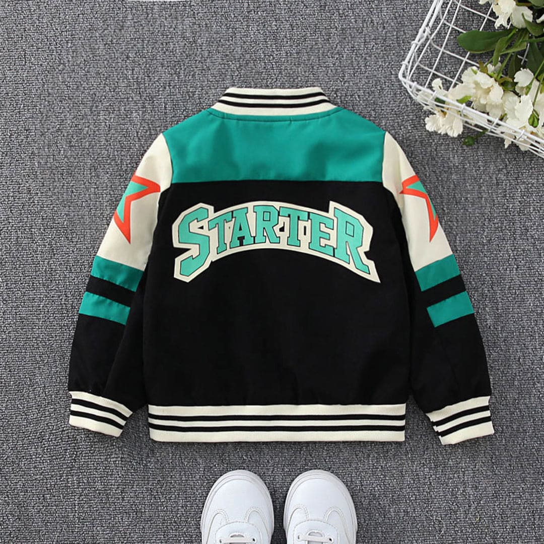 Boys Printed Varsity Jacket Coats & Jackets   