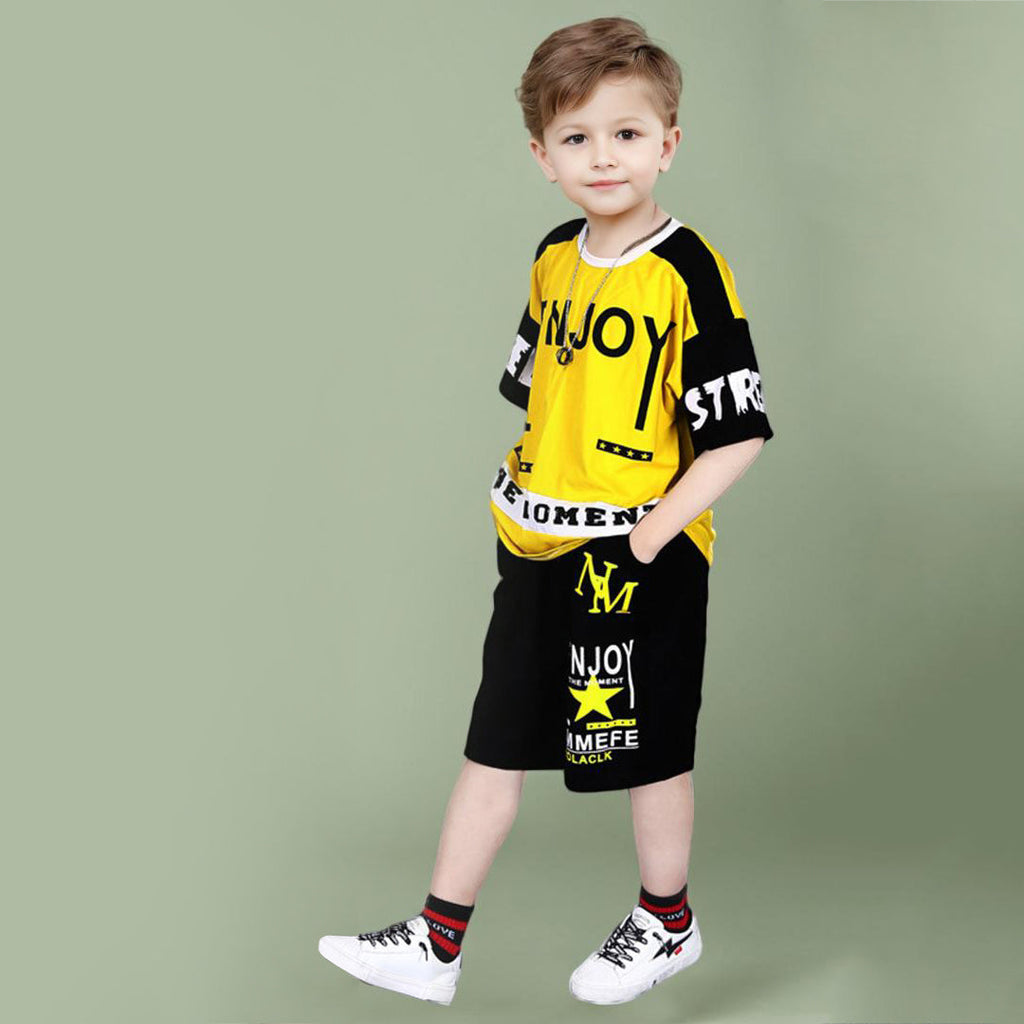 Boys Printed T-shirt with Shorts Sets Sets