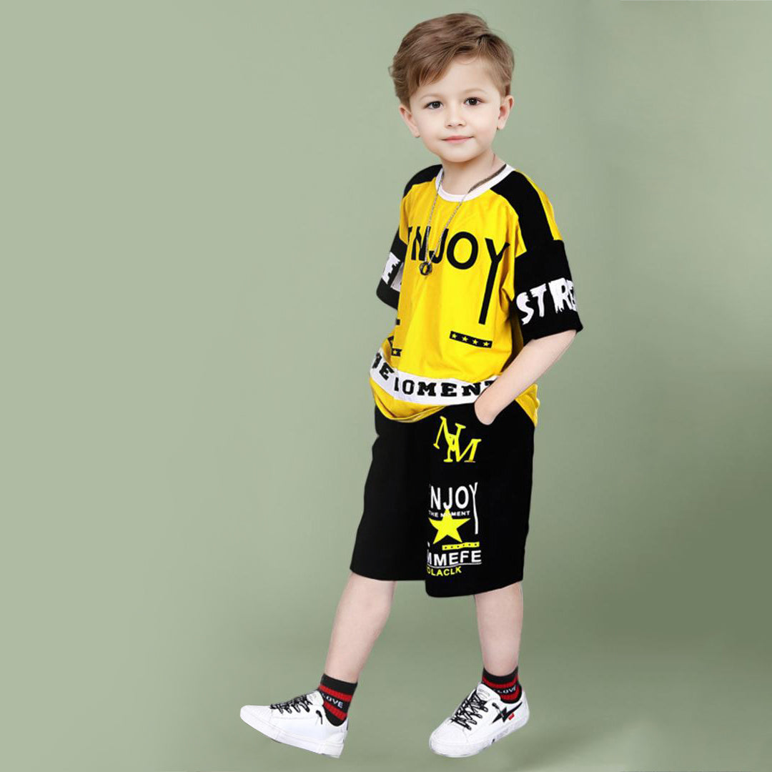 Boys Printed T-shirt with Shorts Sets Sets