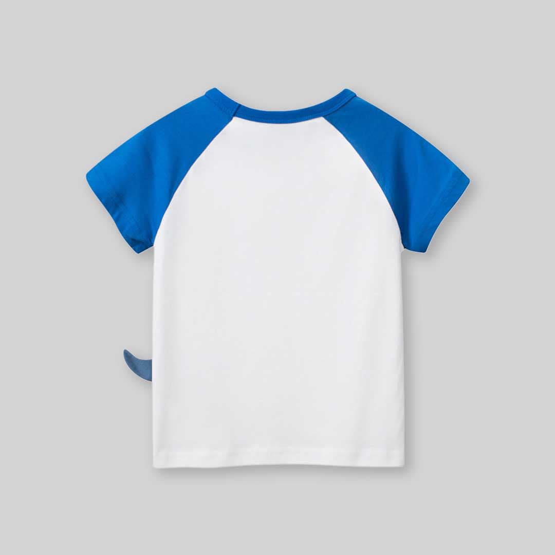 Boys Dinosaur Graphic Raglan Sleeves T-Shirt Tshirts   