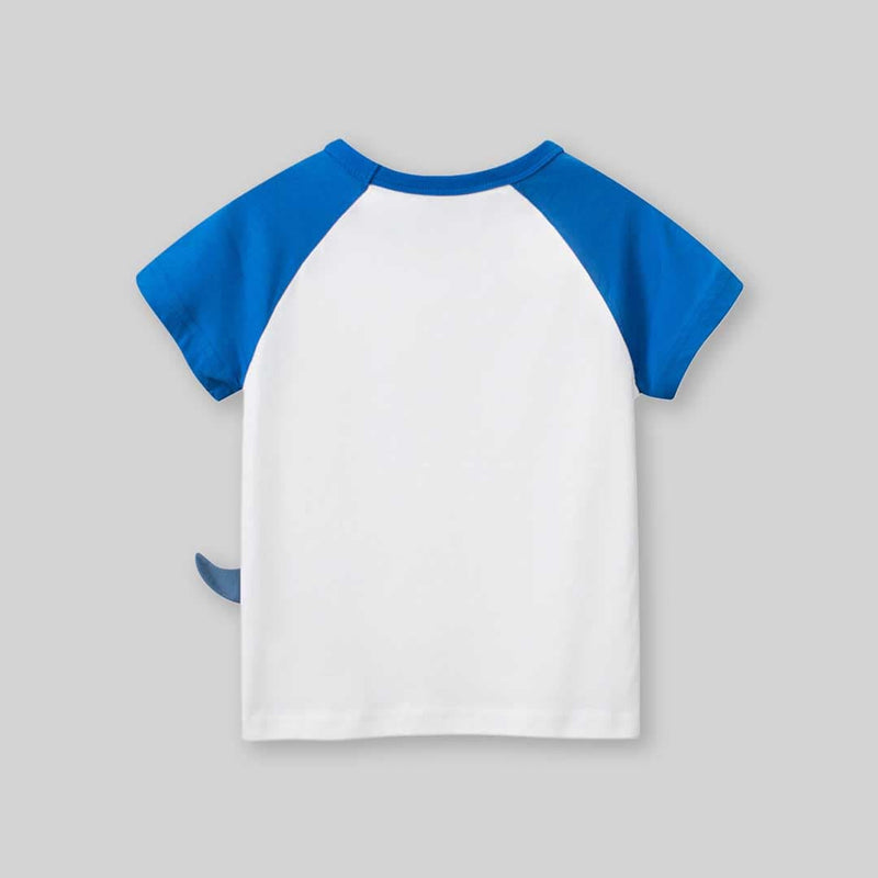 Boys Dinosaur Graphic Raglan Sleeves T-Shirt Tshirts   